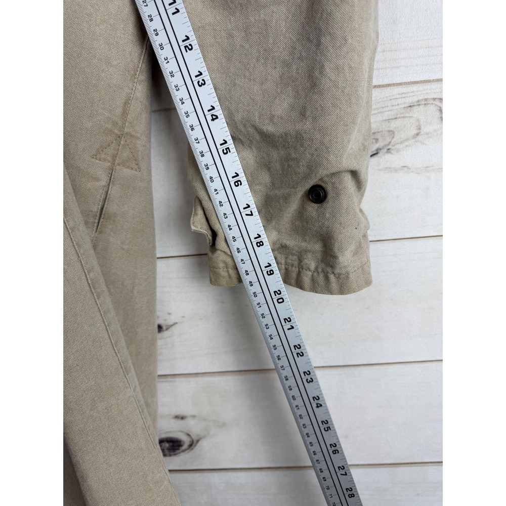 The Australian Outback Collection Duster Coat Large Tan Canvas Cape Trench - Picture 10 of 12